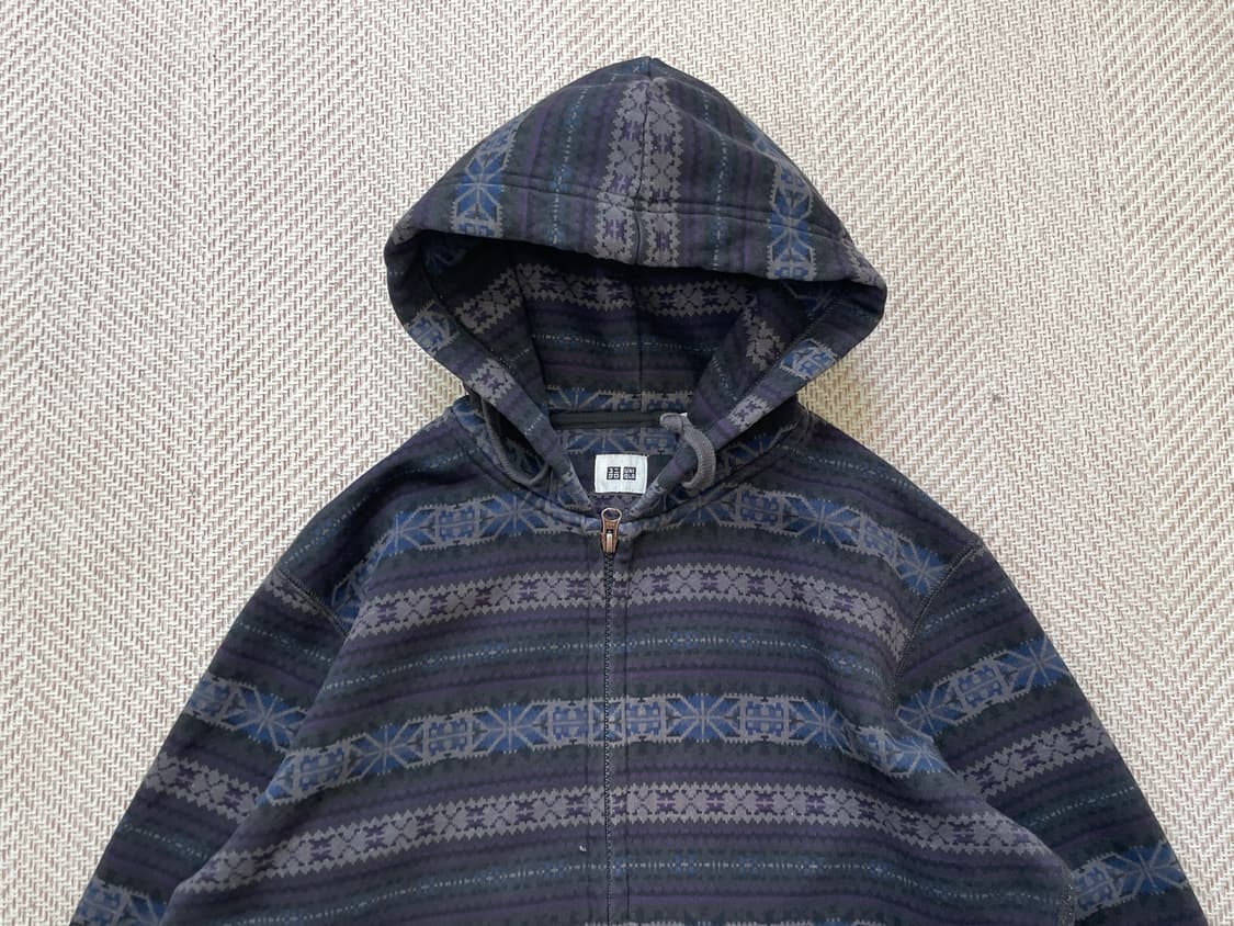 유니클로 재팬 노르딕 패턴 후드집업 상품이미지4