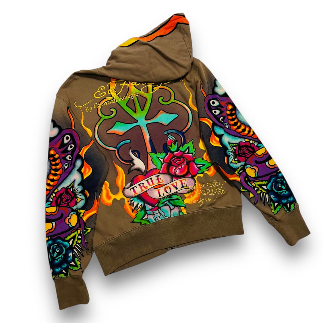 에드 하디 로즈 트루 러브 올드스쿨 타투 빈티지 후디 집업 상품이미지5