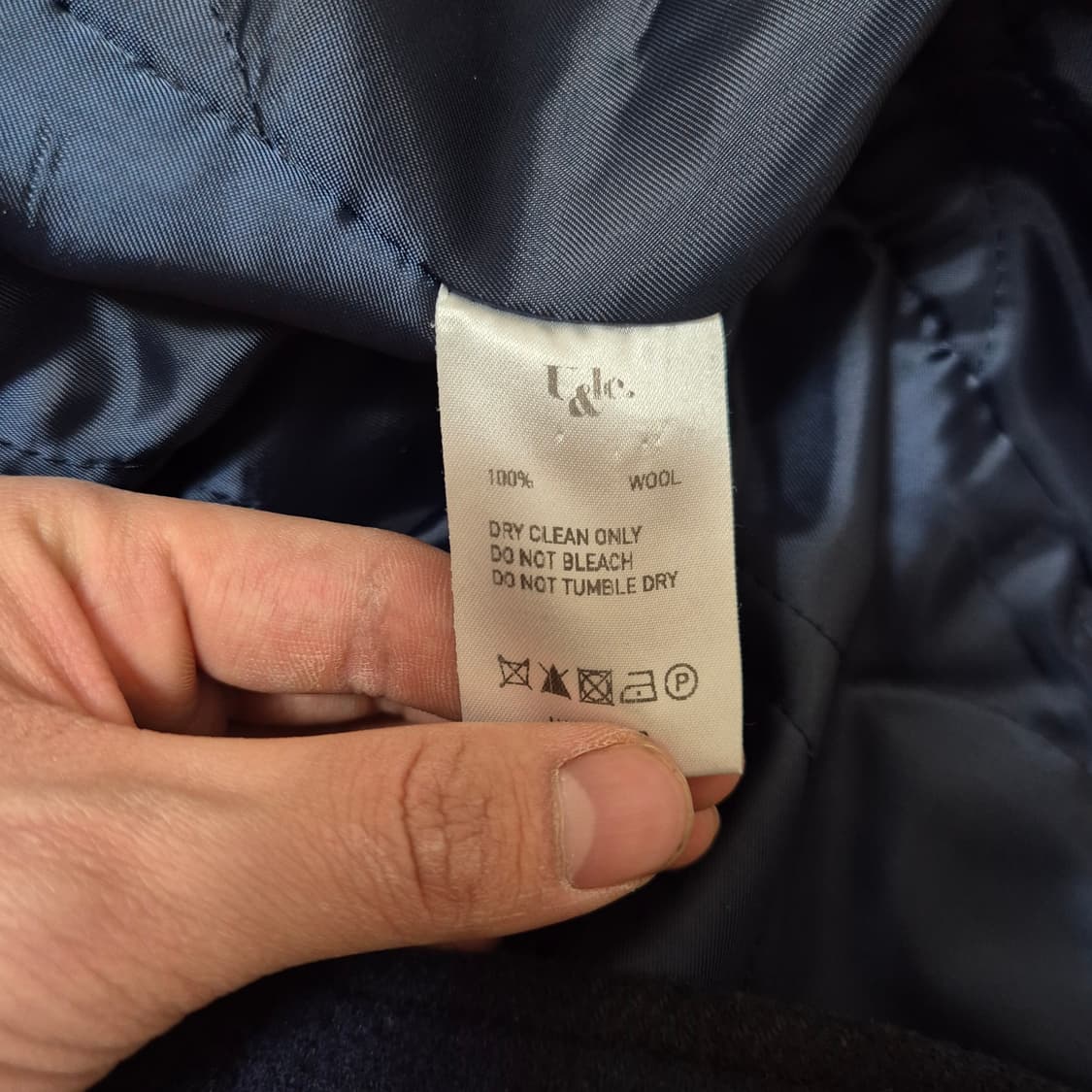 유앤엘씨 남성 울 체크 더블 코트 L(100) 상품이미지5