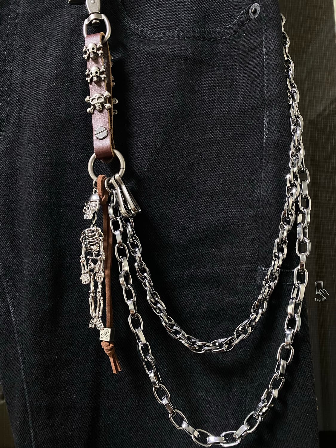 스컬 & 스켈레톤 팬츠 체인 상품이미지3