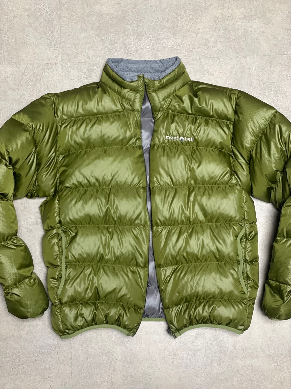 빈티지 몽벨 라이트 알파인 구스 다운 패딩 자켓 올리브 그린 상품이미지2