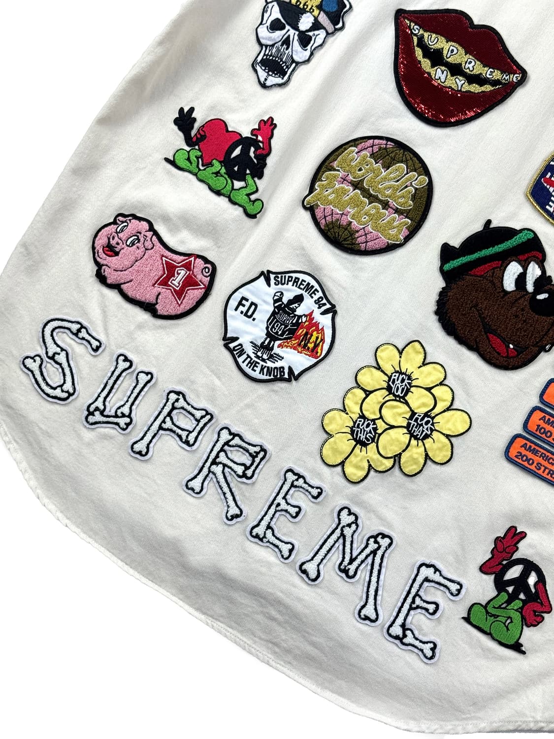 슈프림 패치 데님 베이스볼 저지 네츄럴 상품이미지10