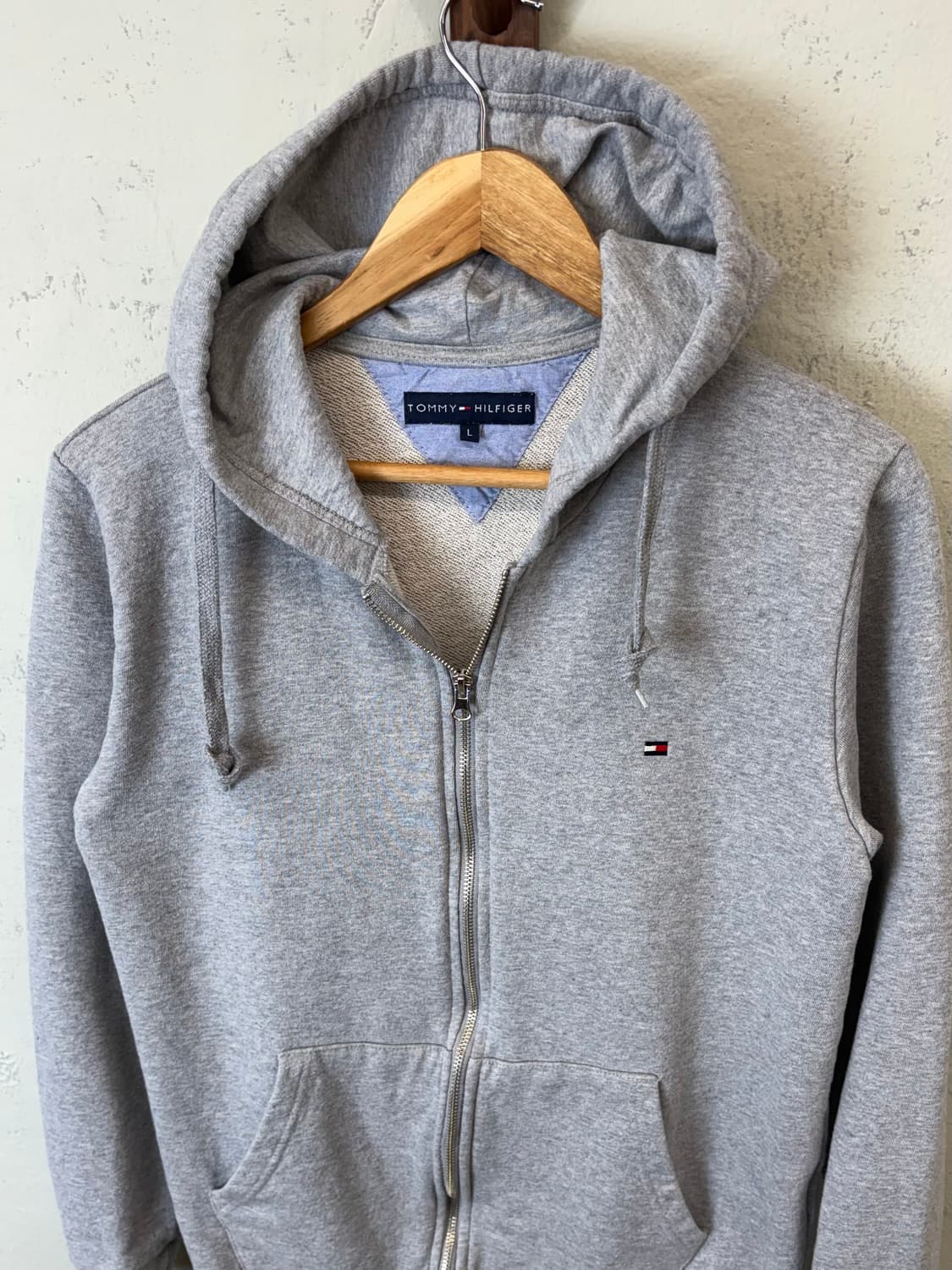 타미힐피거 로고 후드집업 그레이 상품이미지4