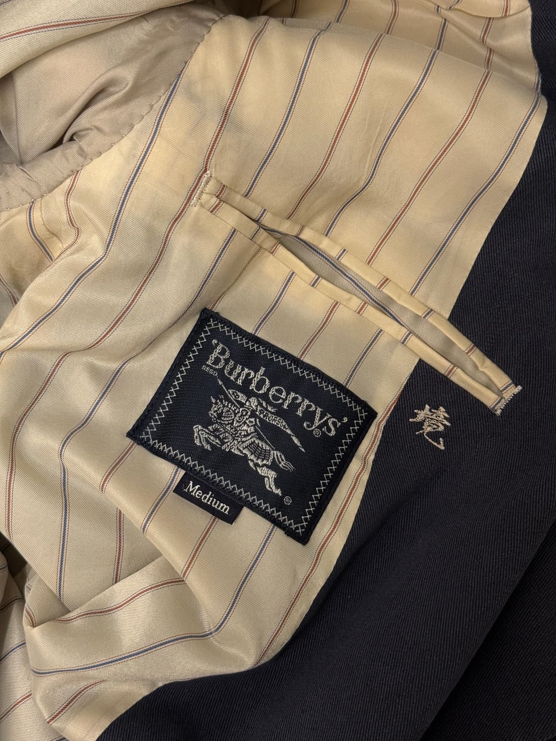 90s Burberrys Tencel-Cotton 2-Button Bla 상품이미지7