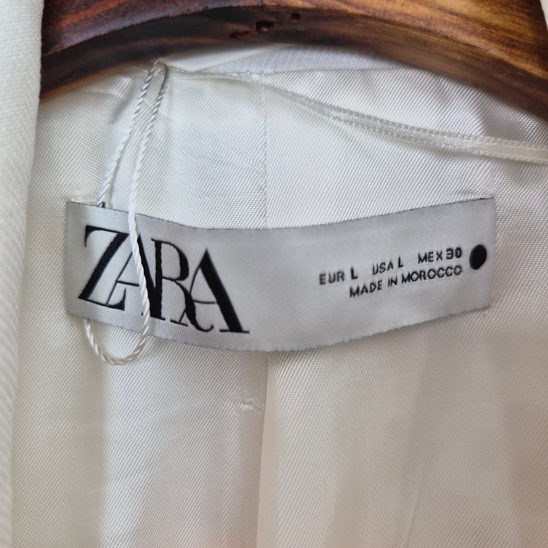 재팬 ZARA 화이트 테일러드 오버핏 롱 베스트 상품이미지9