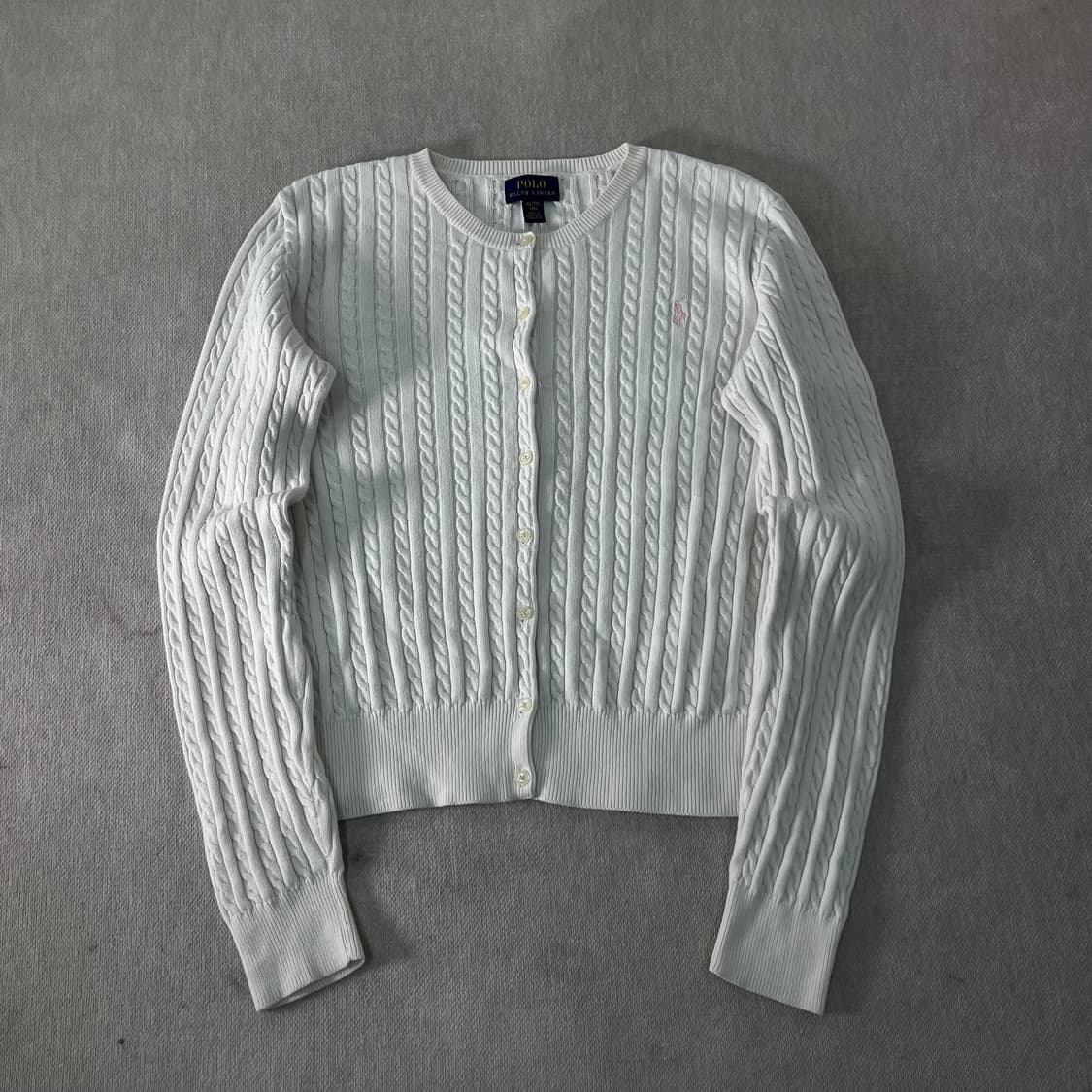 W 95 폴로랄프로렌 스몰포니 꽈배기 가디건  상품이미지1