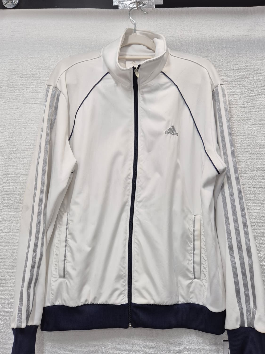 아디다스 실버 글리터 져지 트랙탑 자켓 화이트 / 105 상품이미지1