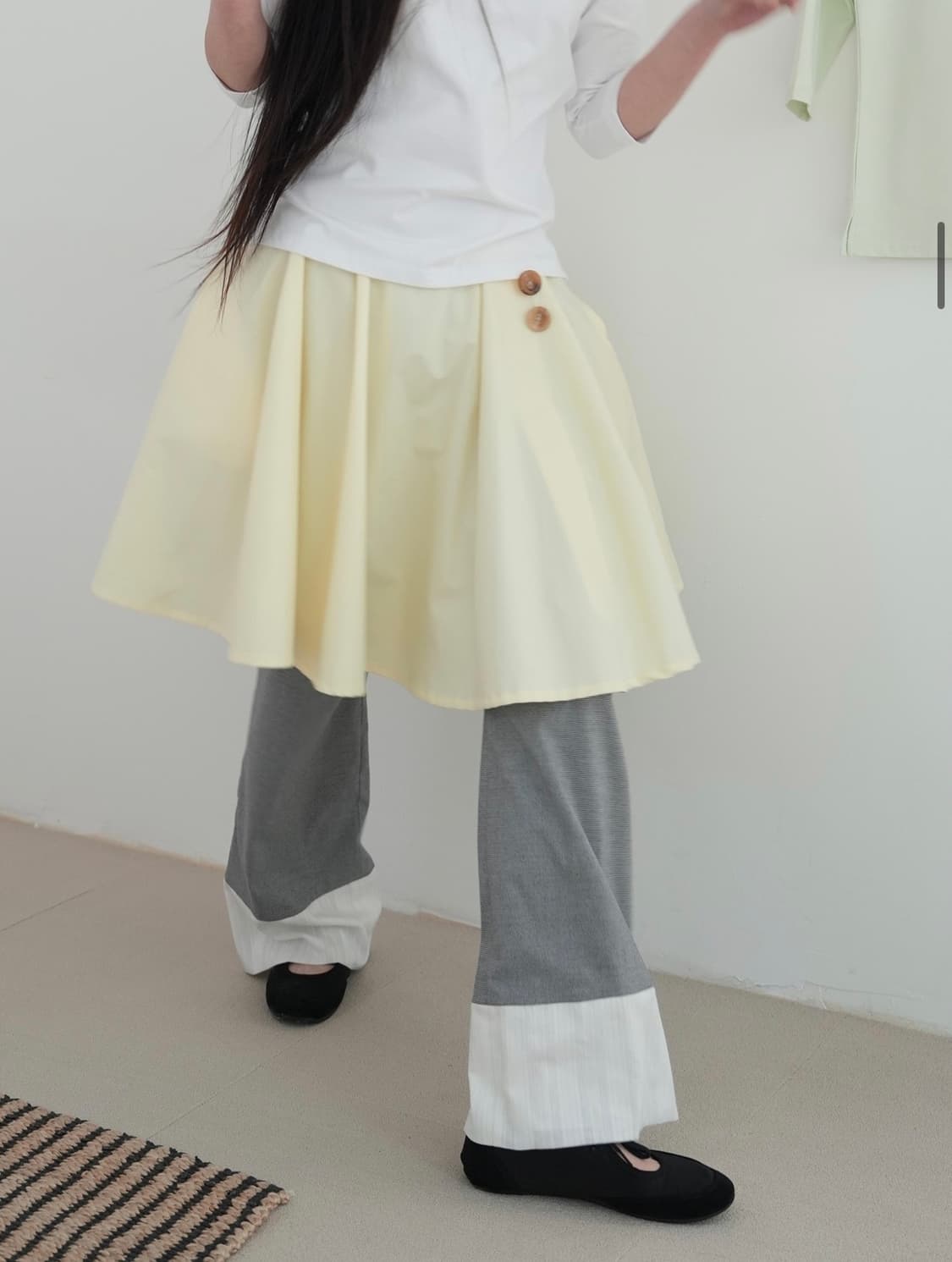 (새상품) 온스카 COTTON FLARE SKIRT (LEMON) 상품이미지1