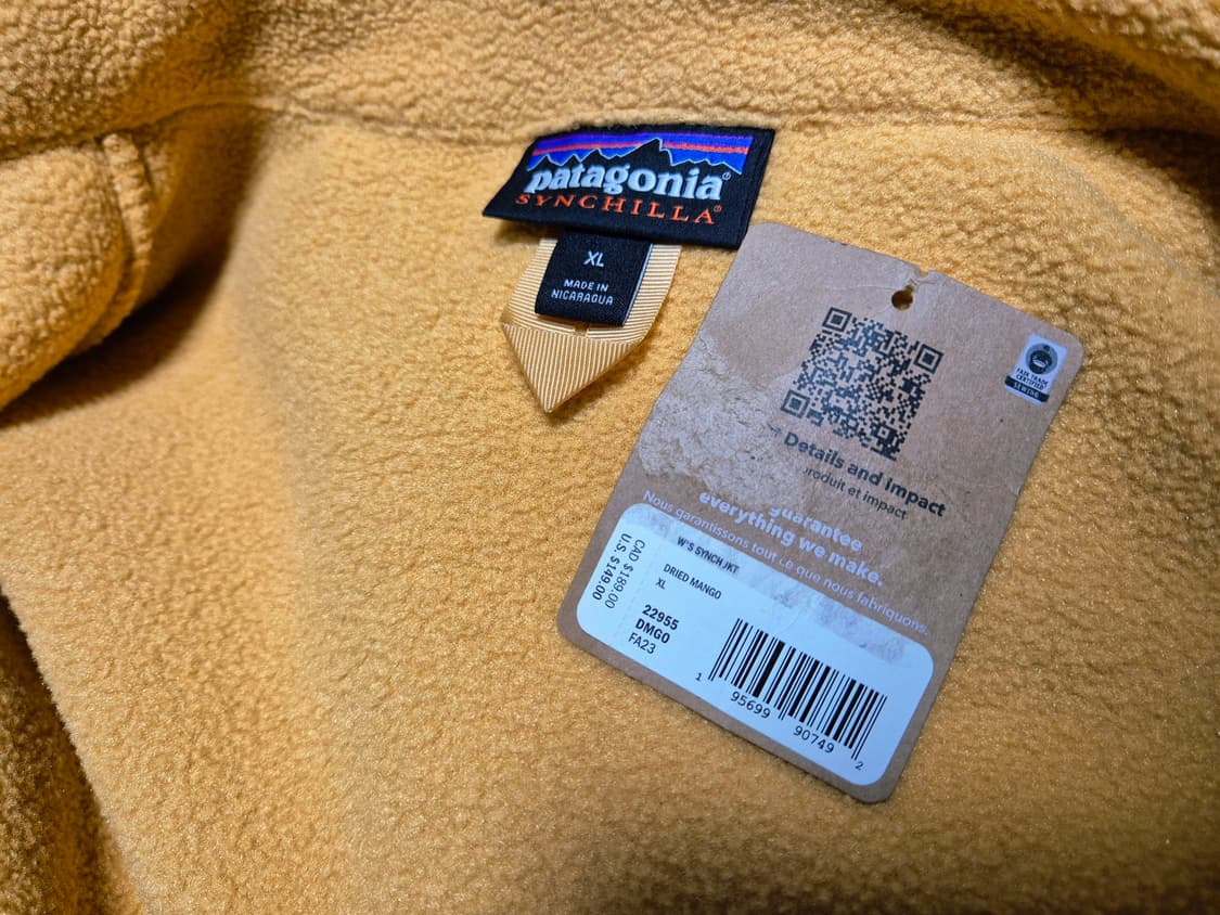 파타고니아 신칠라 플리스 집업 머스타드 상품이미지7