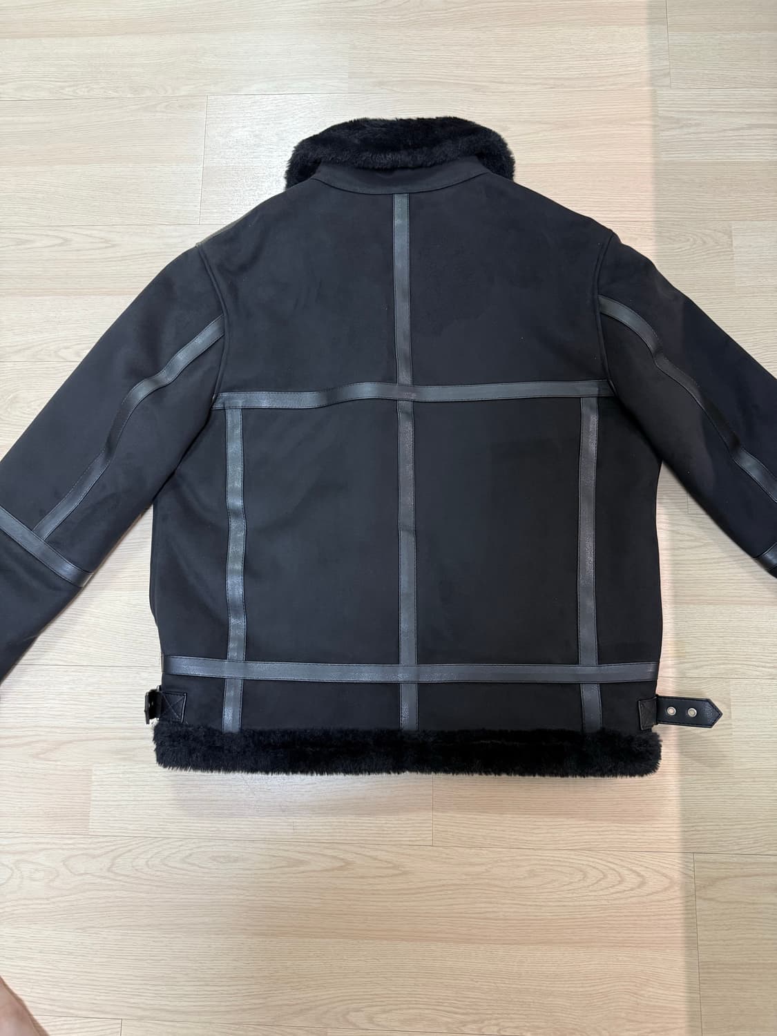 솔리드 스웨이드 무톤 자켓 (블랙) 상품이미지3