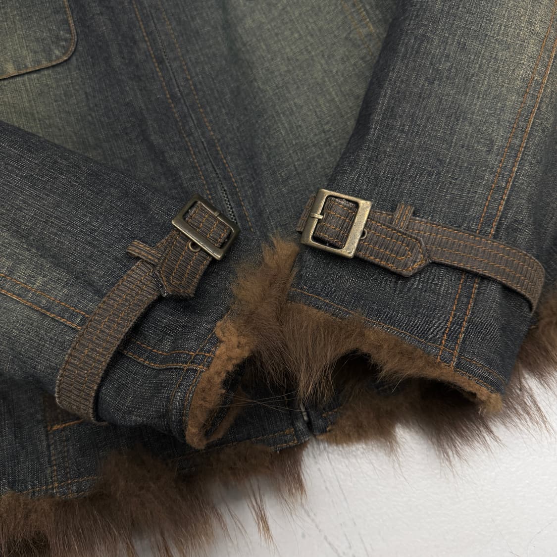 폭스퍼 Y2K 레더도킹 펑크 집업 자켓 상품이미지6