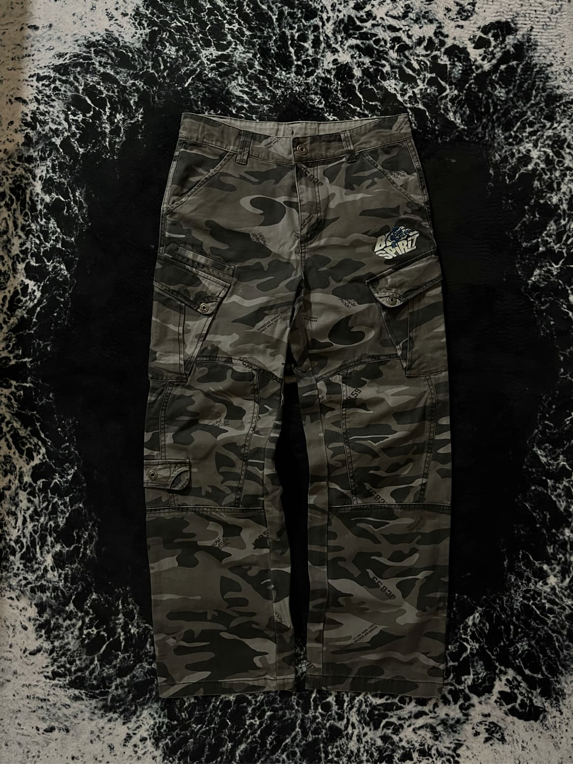 그레이 카모 카고팬츠 상품이미지1