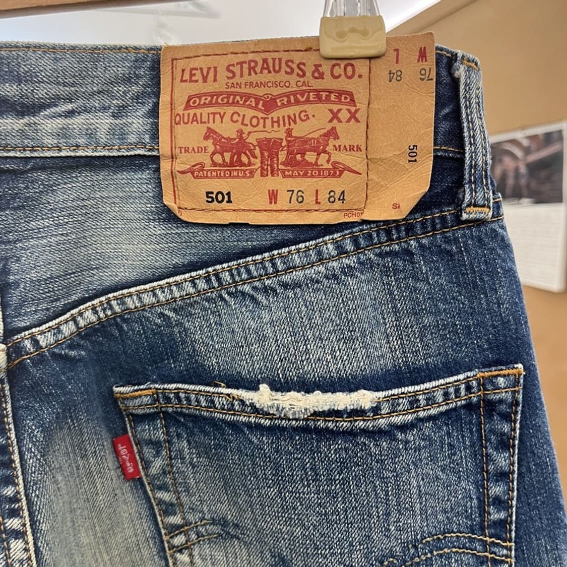 리바이스 501 아메카지 빈티지 워싱 데님팬츠 30인치 C10608 상품이미지5