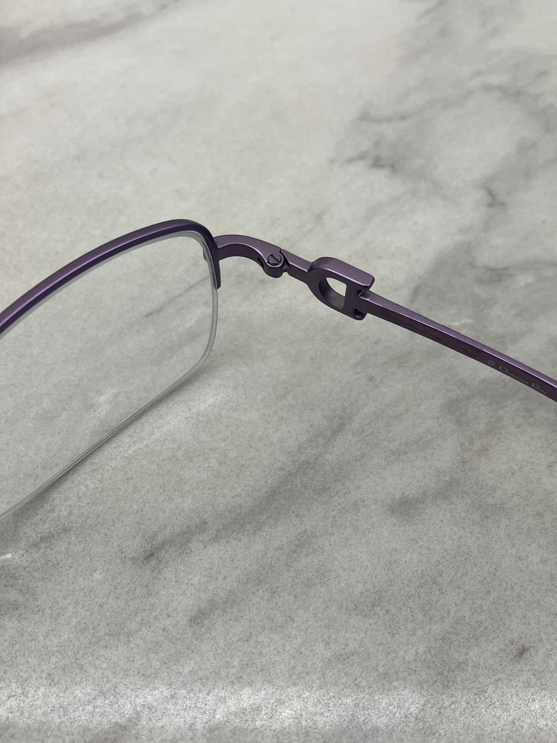 디올 Dior 바이올렛 소프트 스퀘어 반무테 메탈 안경 상품이미지3