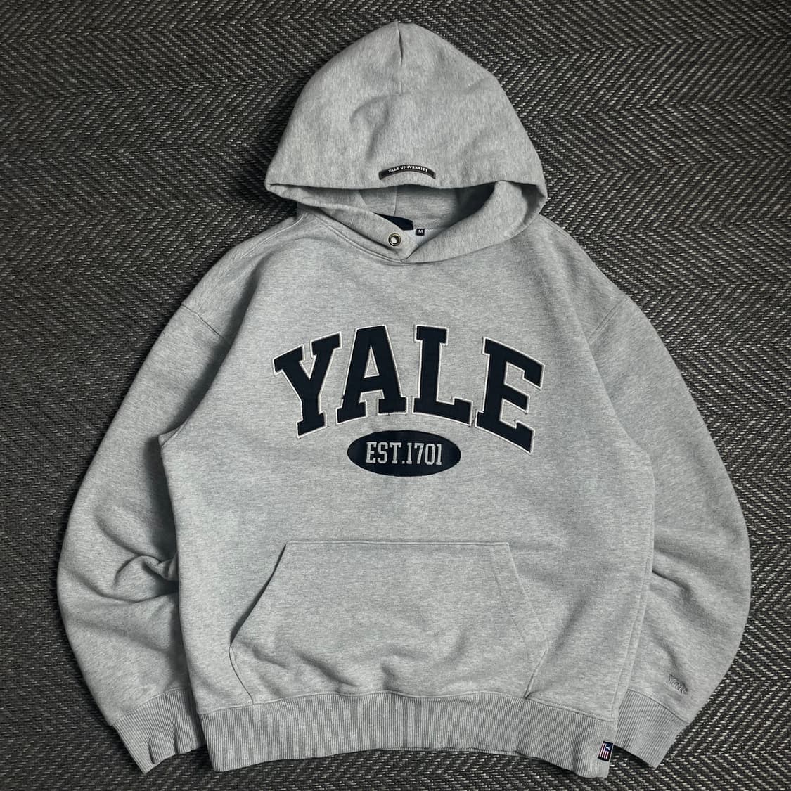 예일 아치로고 그레이 후드 티셔츠o 4839 상품이미지1