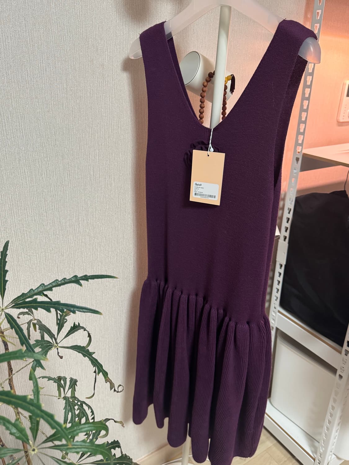 시눈 로즈 니트 드레스(퍼플) 상품이미지4