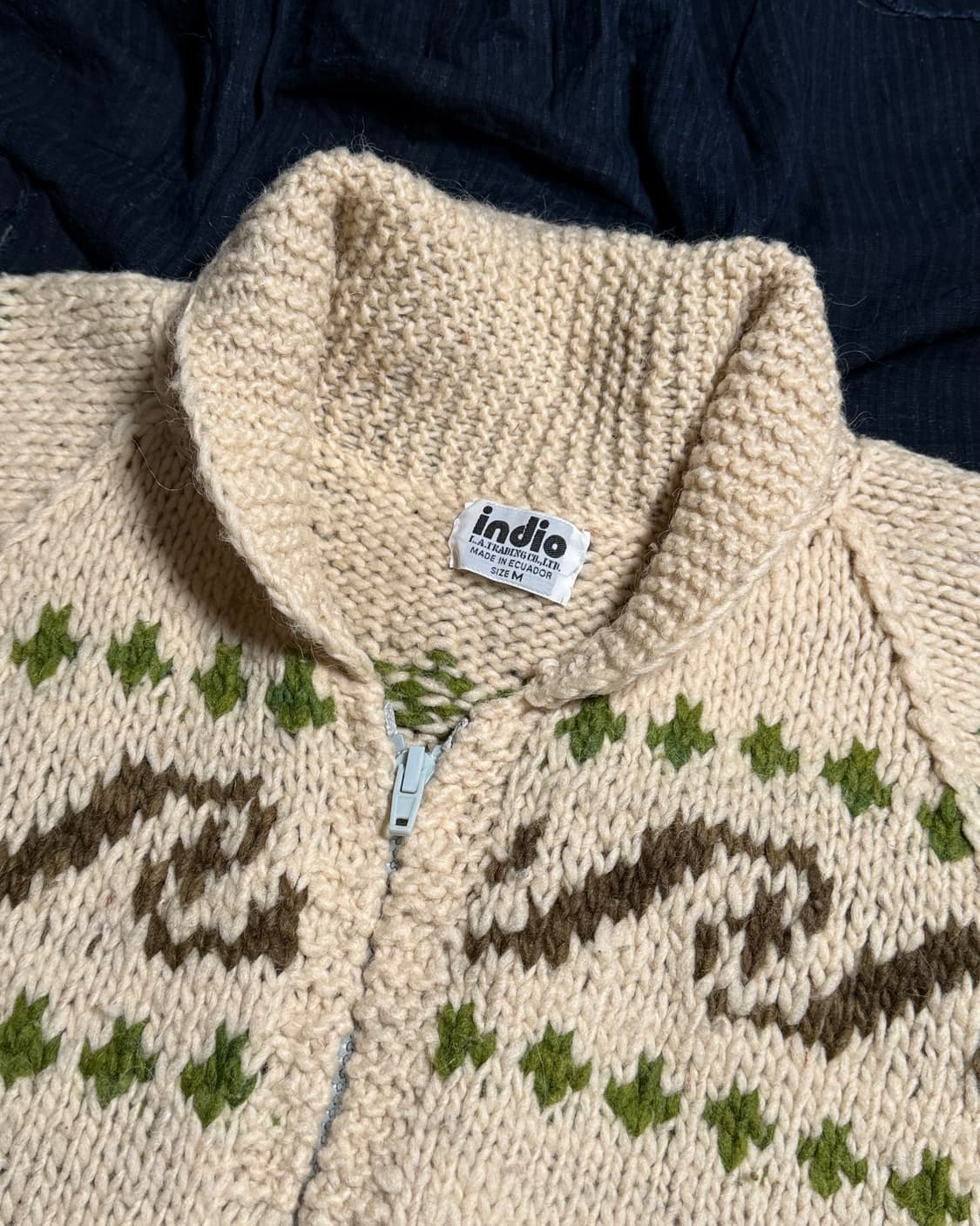 90-00‘s 인디오 코알라 & 알라스카 베어 패턴 코위찬 스웨터 M 상품이미지2