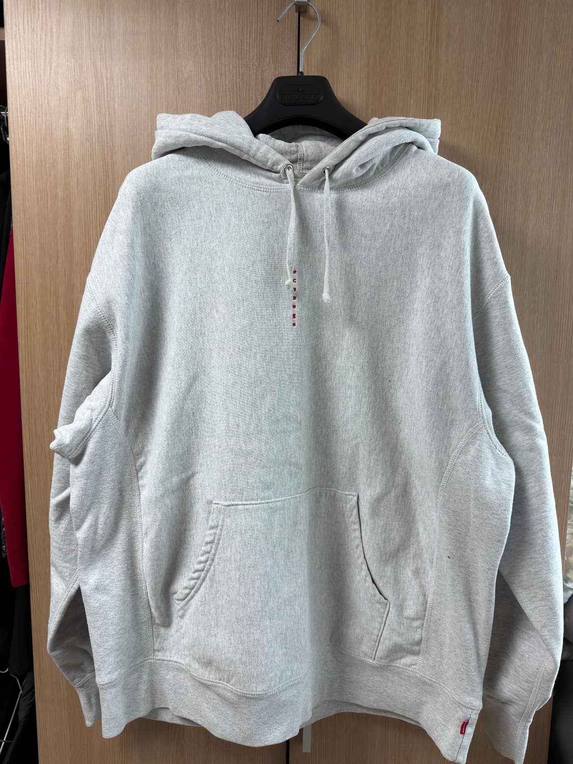 슈프림 스몰로고 후드 헤더그레이 상품이미지1