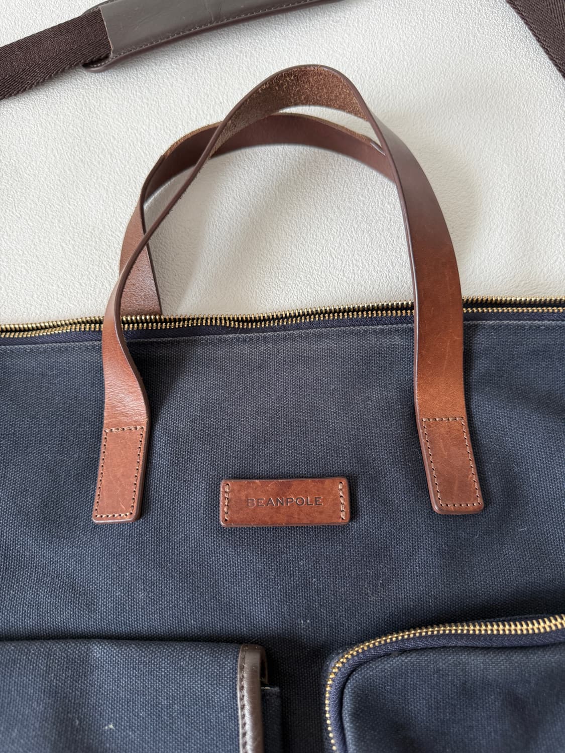 빈폴(Beanpole) 캔버스&레더 크로스 토트백 상품이미지3