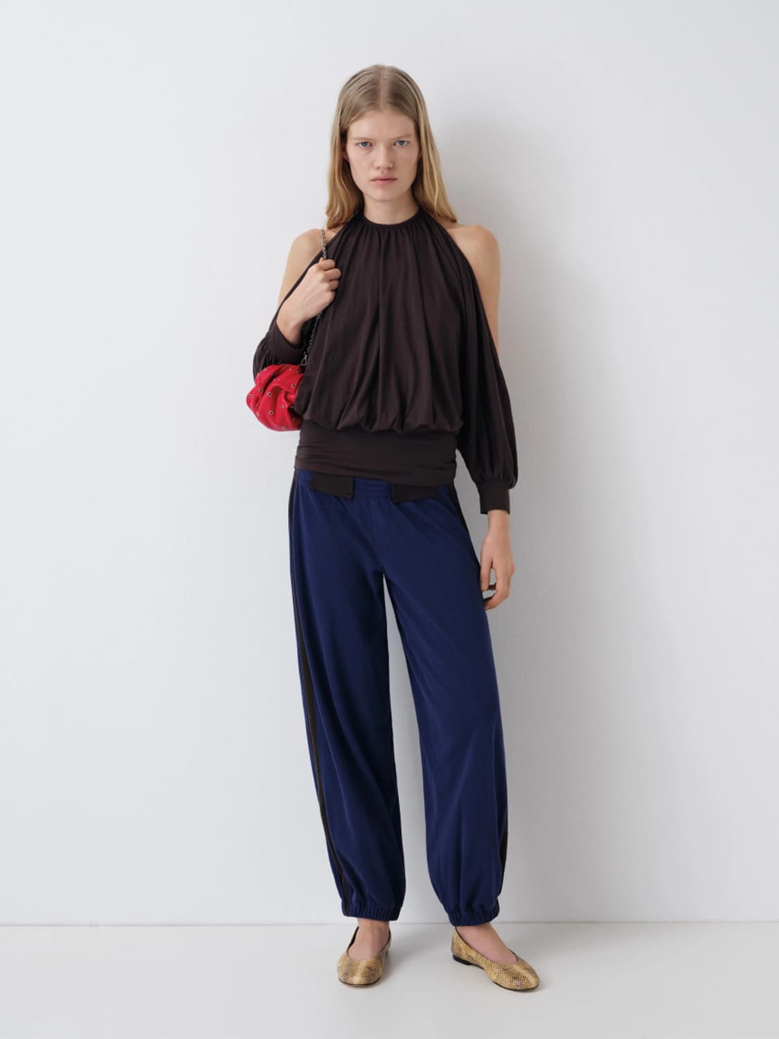 [XS,S]기마구아스 Emmanuelle 스웨트팬츠/네이비 브라운 상품이미지4