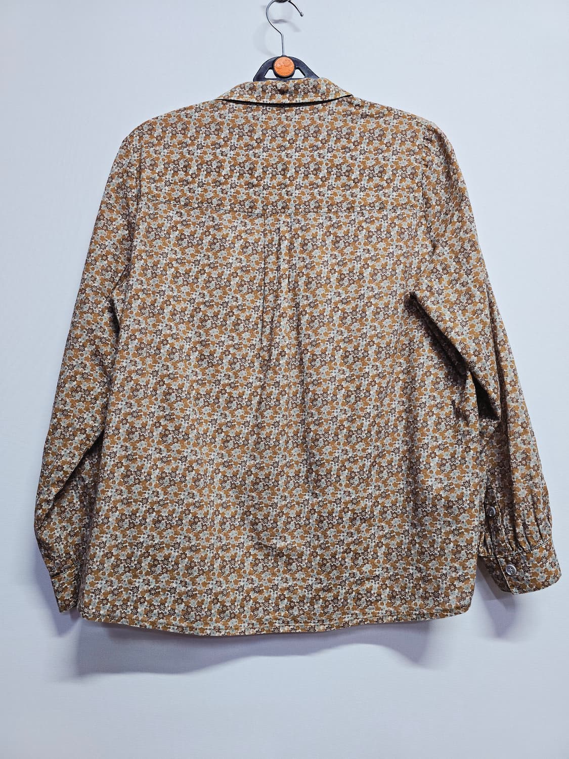 iann 플라워 패턴 긴팔 셔츠 브라운 면100 상품이미지5