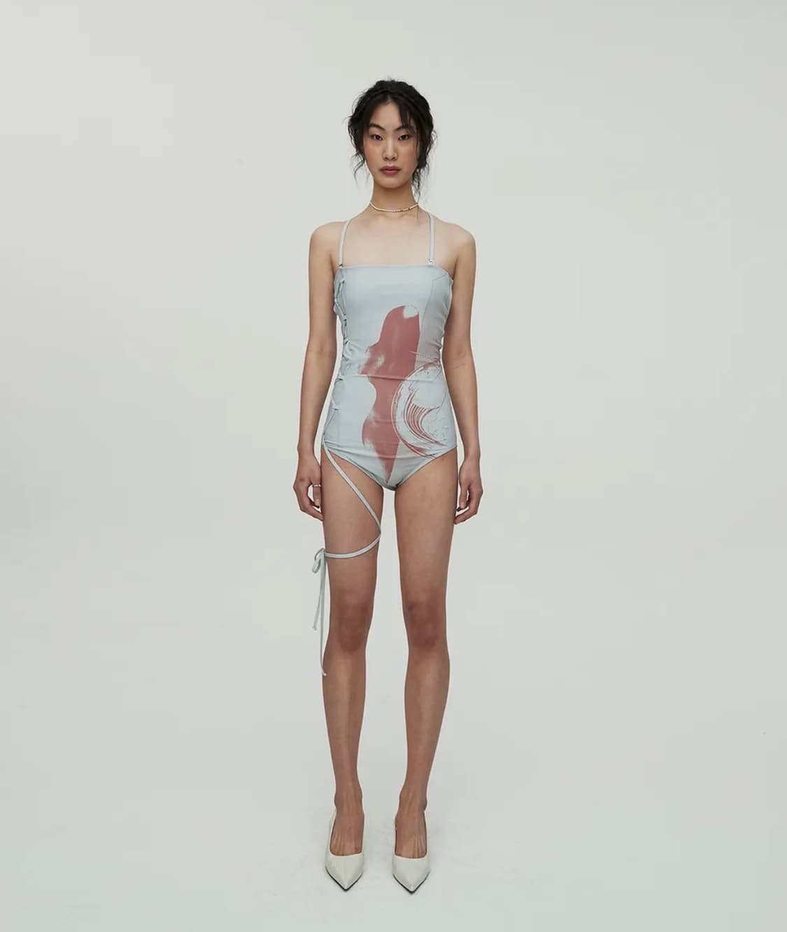 나체 nache COSMIC SWIM SUIT LIGHT GRAY 수영복 상품이미지2