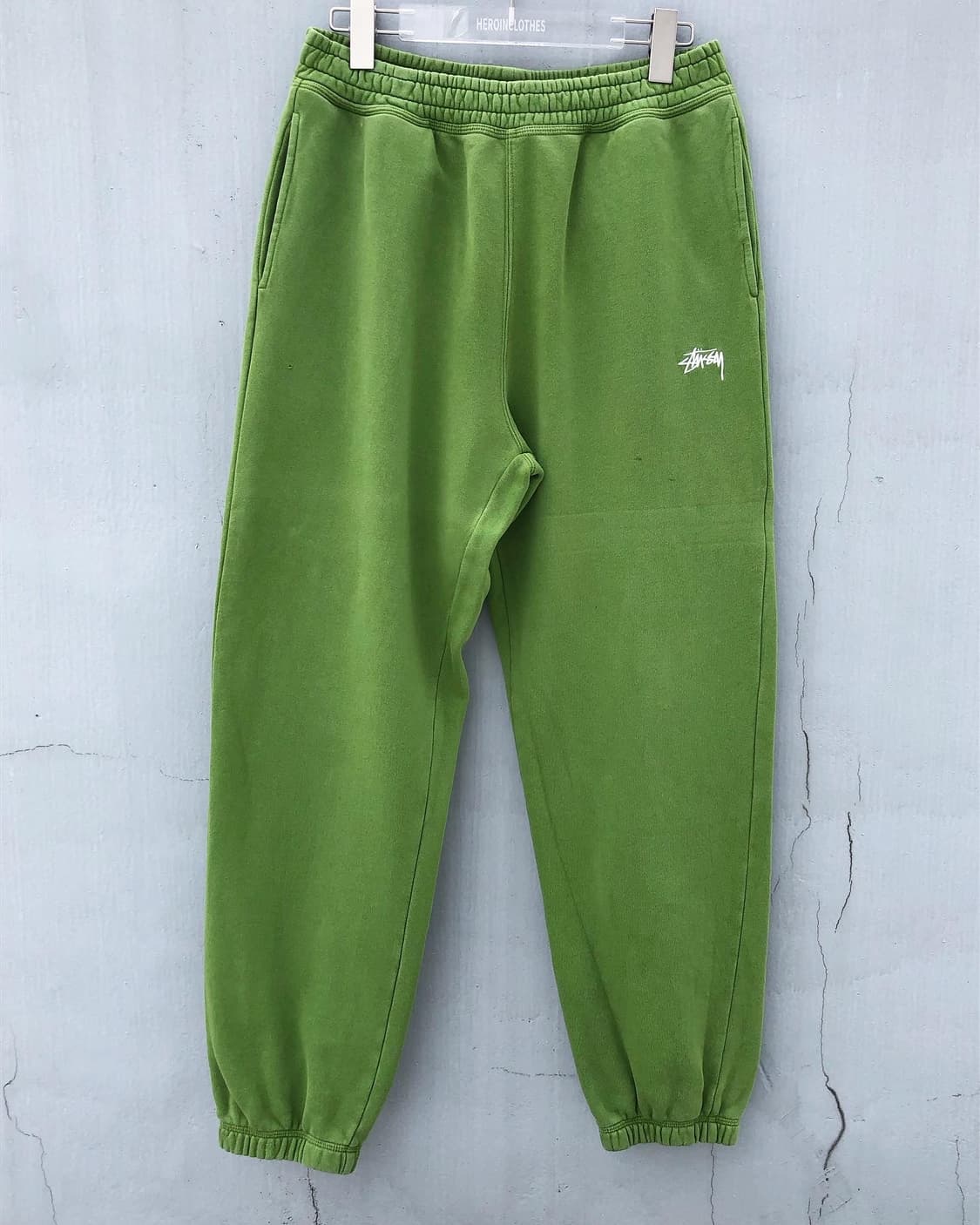 스투시 스탁 로고 스웻팬츠 그린 상품이미지1