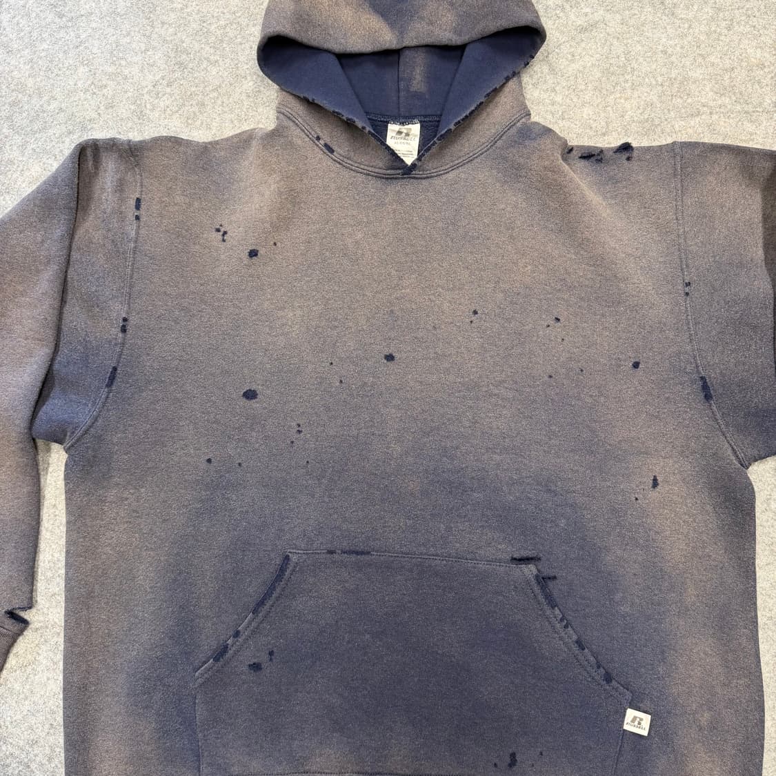 00s Vintage Russell Sun faded Hoodie 러셀 상품이미지6