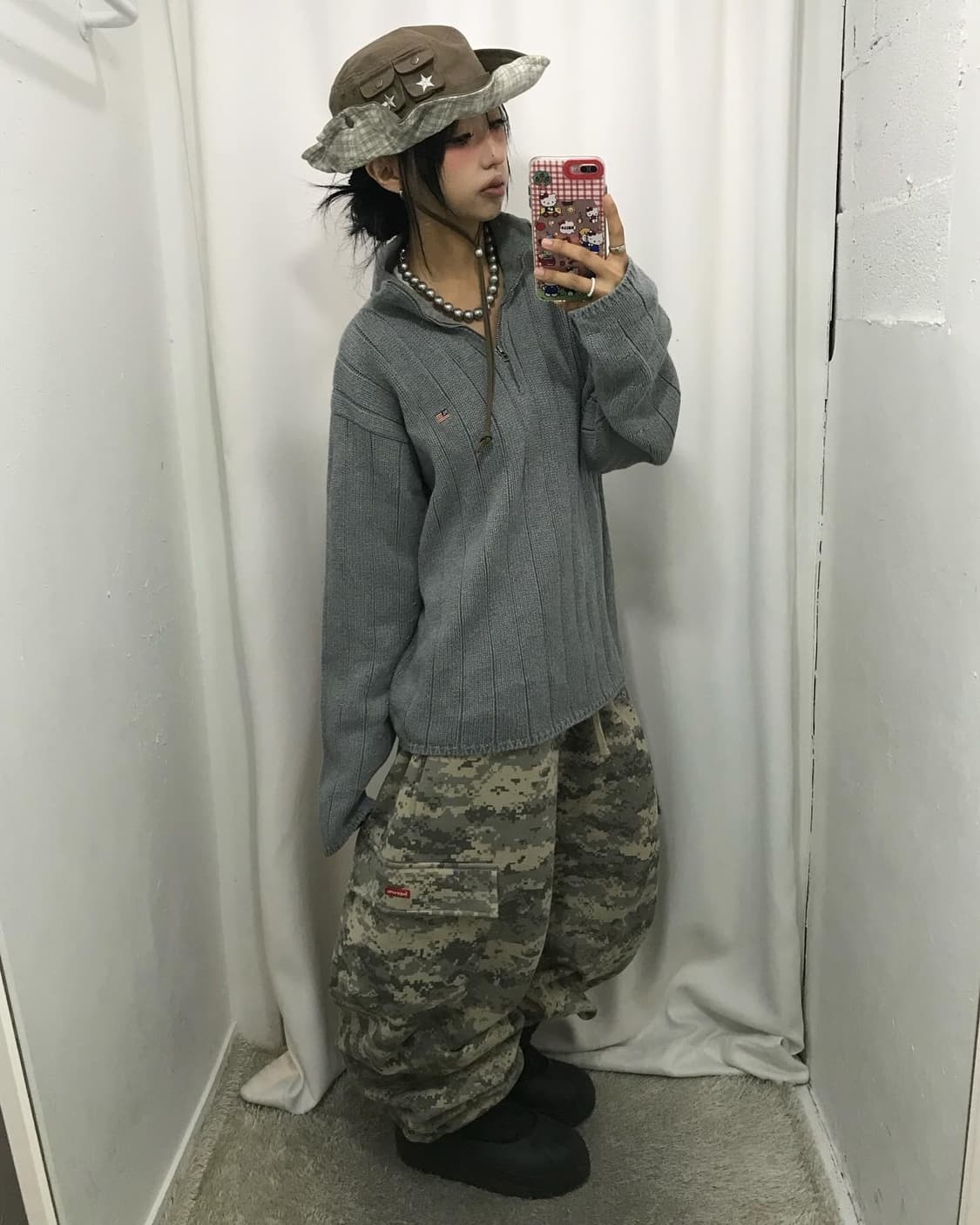 Polo Half Zip-Up Knit 상품이미지3