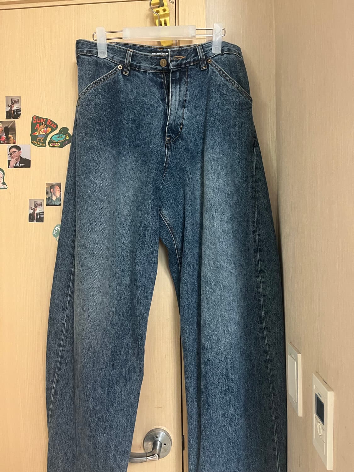 [3] 해칭룸 와이드 커브진 블루 상품이미지1