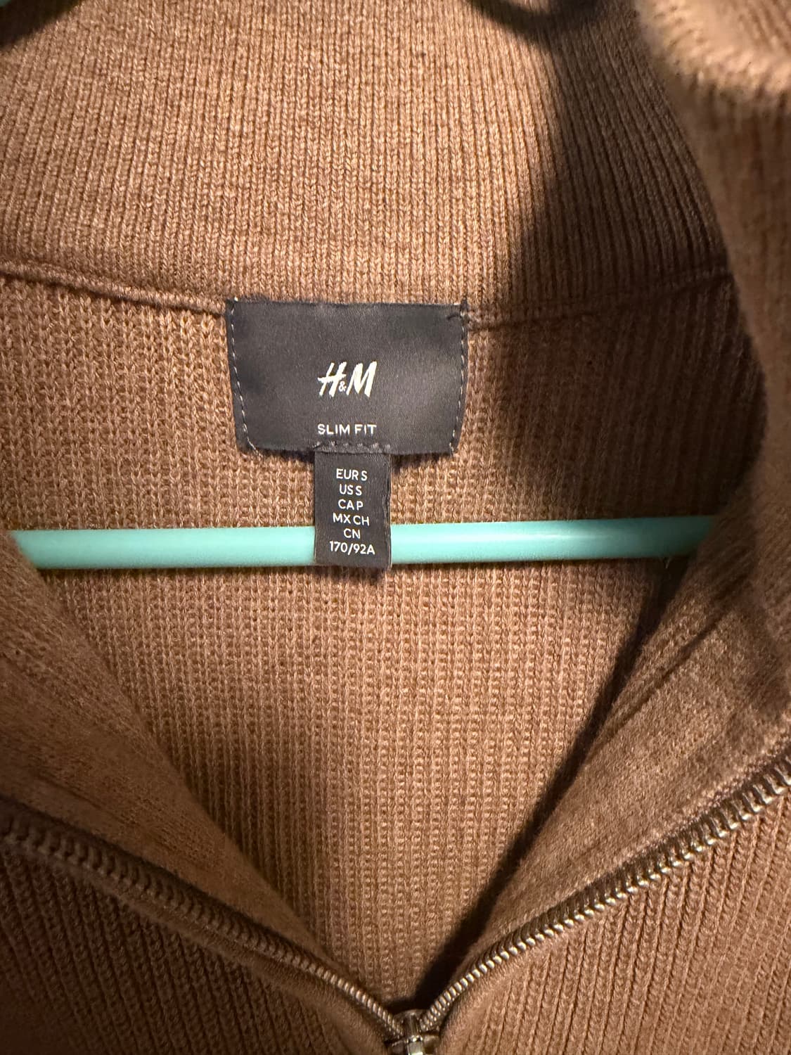 [남성S]H&M 슬림핏 니트집업 상품이미지3