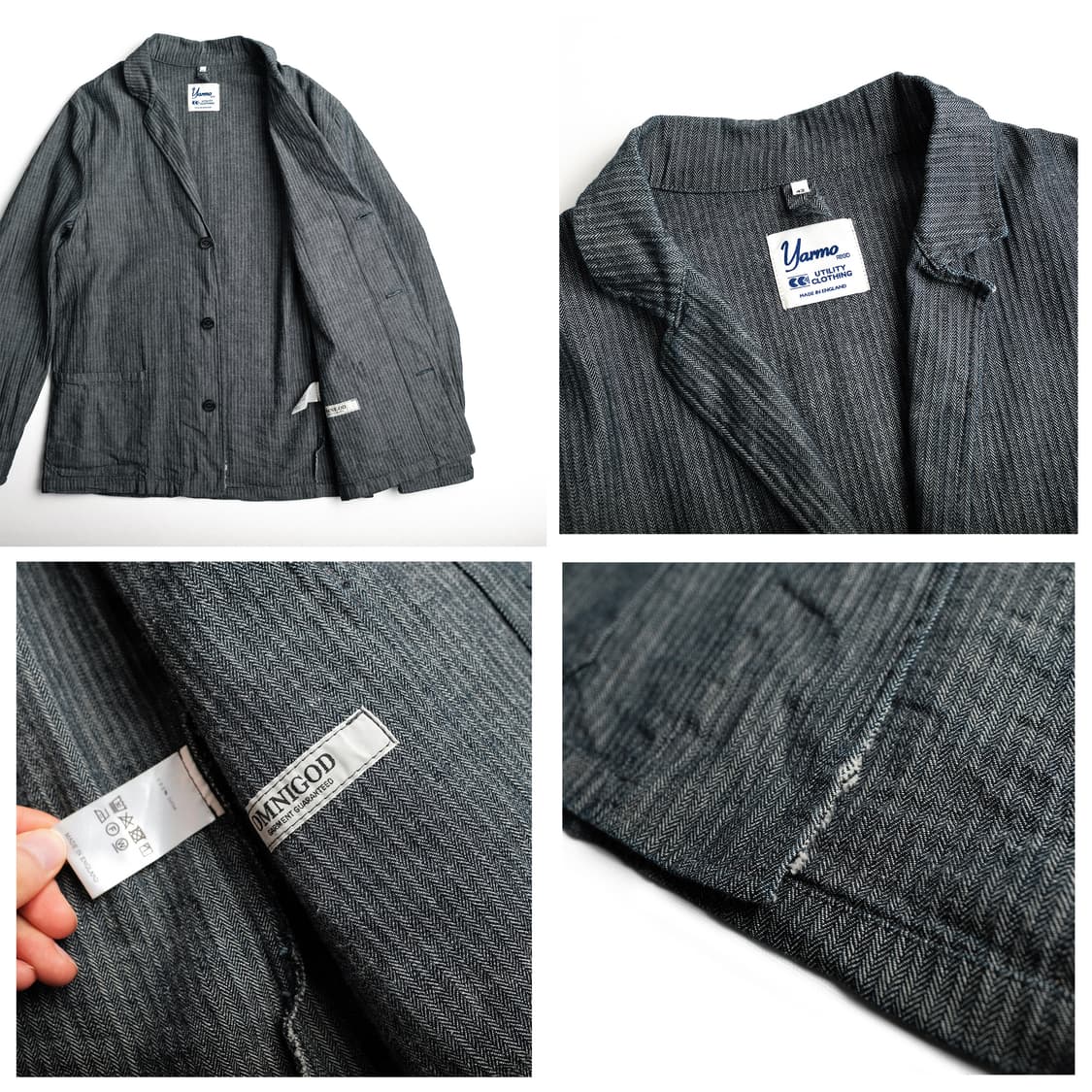 Yarmo 옴니갓 헤링본 드라이버 자켓 인디고 42(103)사이즈 상품이미지8