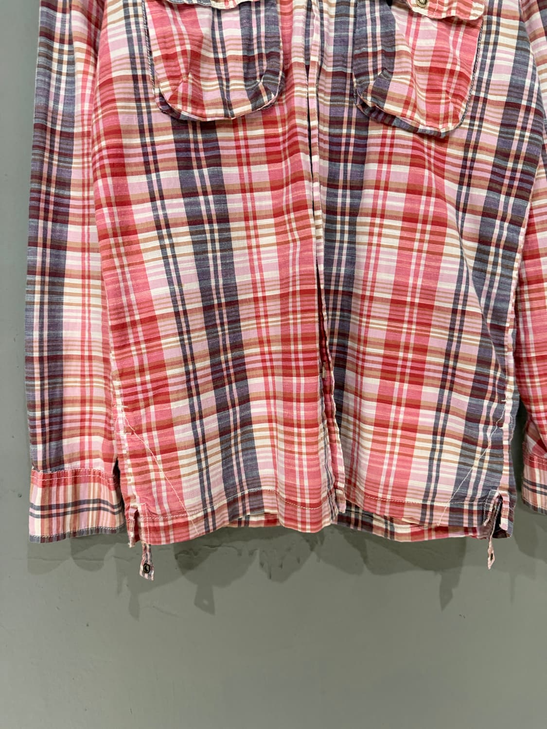 55DSL check pattern hood shirt 상품이미지8