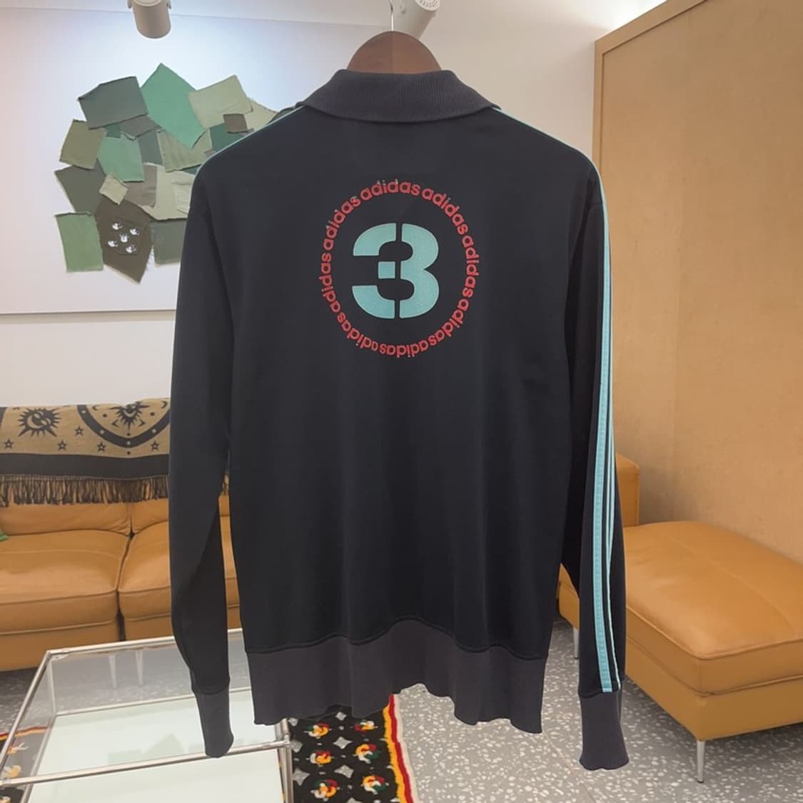 아디다스 올드스쿨 스펠아웃 하늘색 트랙탑 집업 져지 105 C06695 상품이미지4