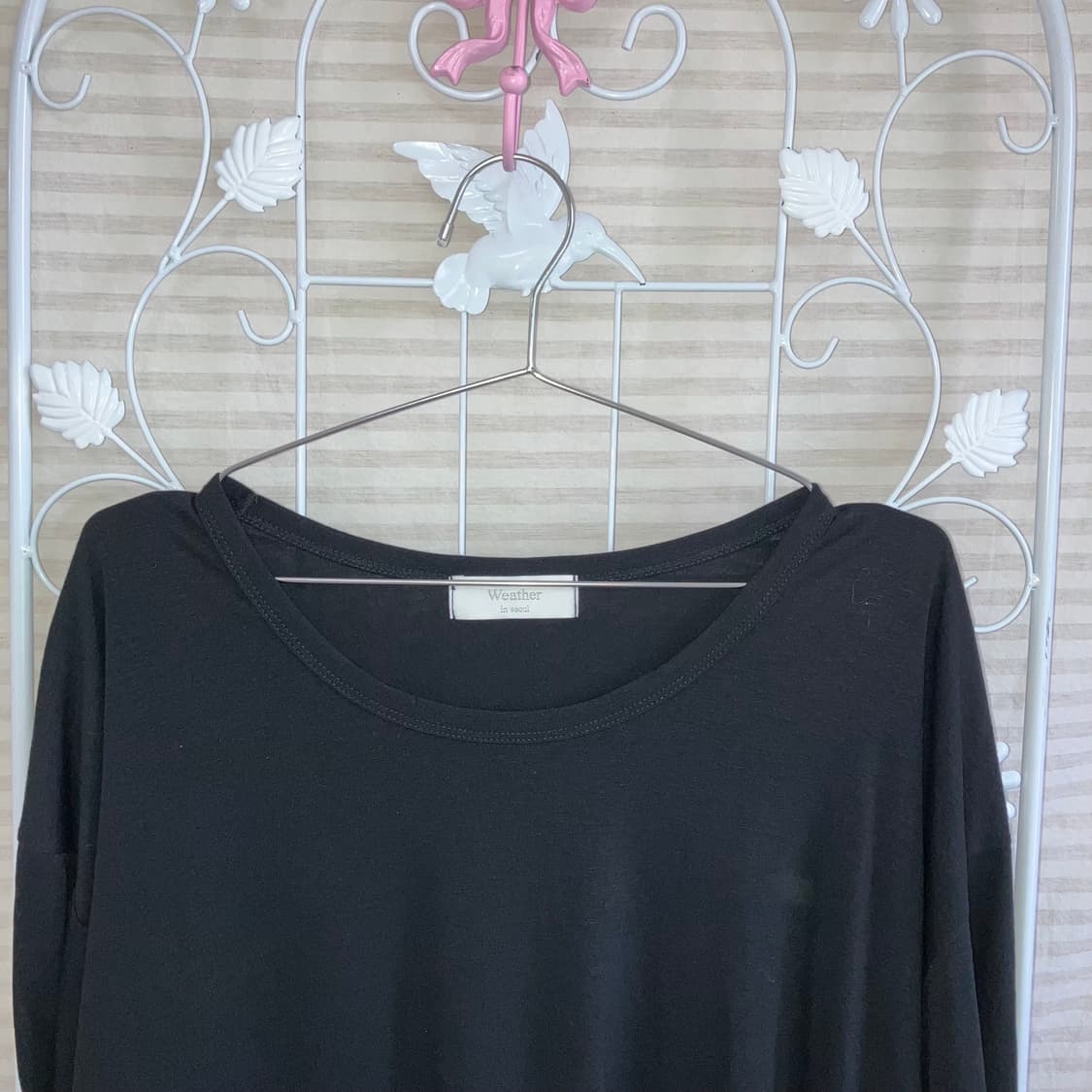 빈티지 U넥 블랙 반팔 티셔츠 y2k 스트릿 갸루 펑키456  fabri 상품이미지3