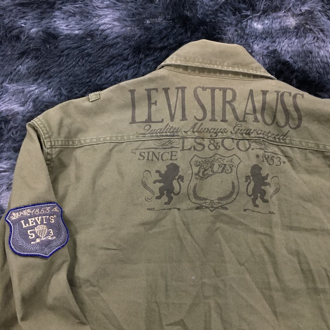 투티/0217 리바이스 오리지널 워크 트러커 셔츠 올리브 카키 빈티지 상품이미지4