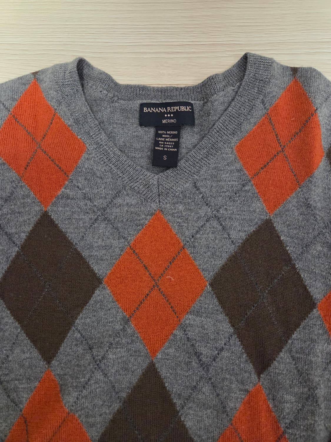 바나나리퍼블릭 아가일니트S 상품이미지2