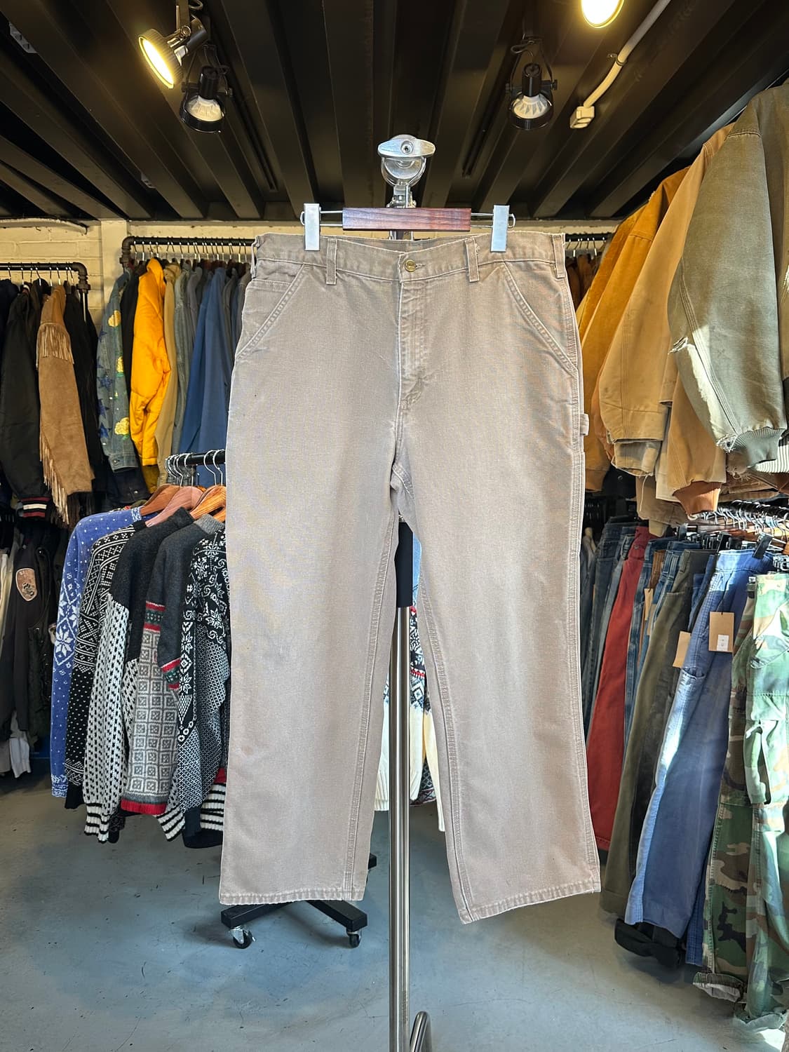 칼하트 던가리핏 싱글니 카펜터 워크 팬츠 35x30 상품이미지1