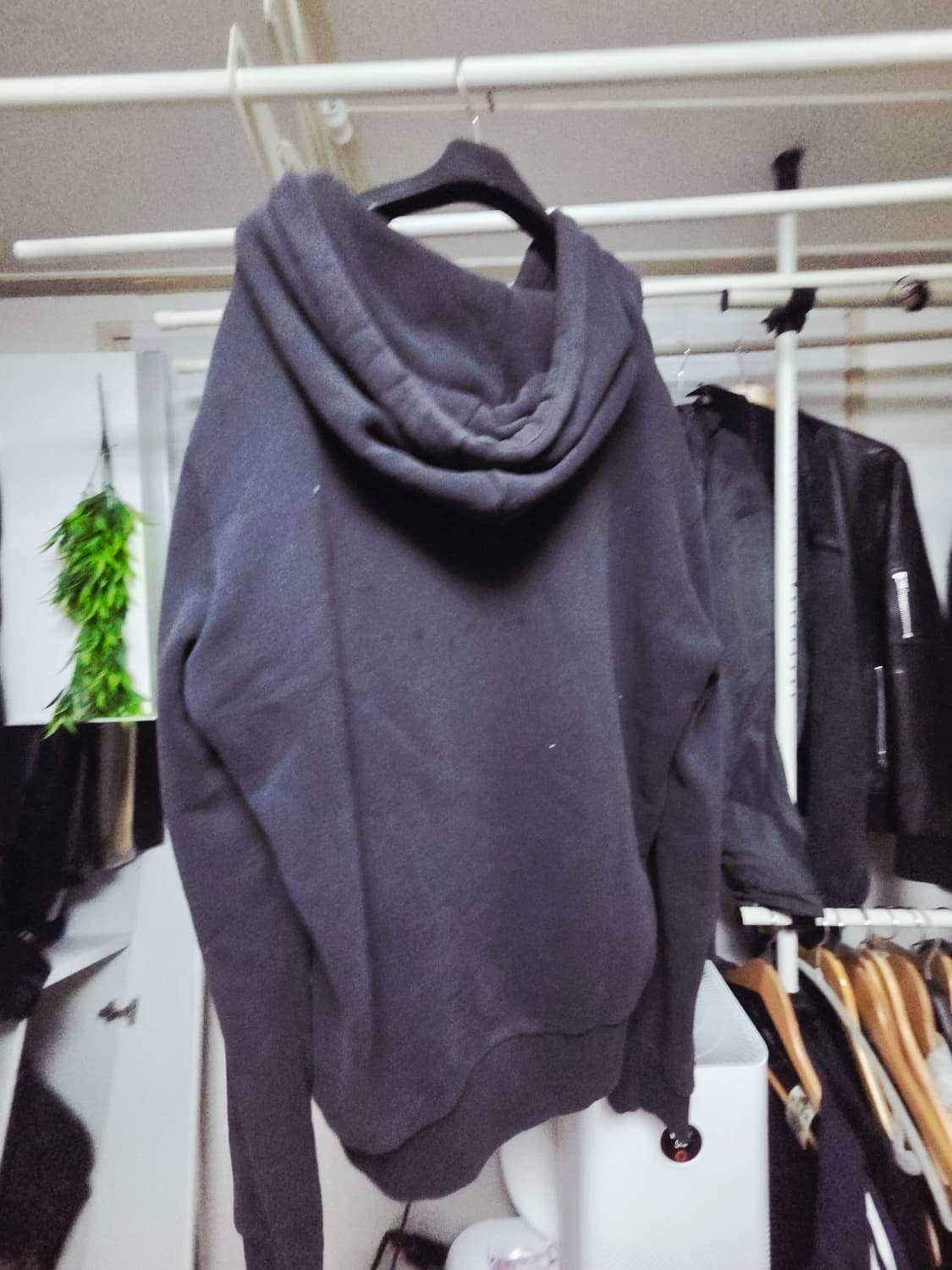 슈퍼드라이 로고 후드 M 블랙 상품이미지3