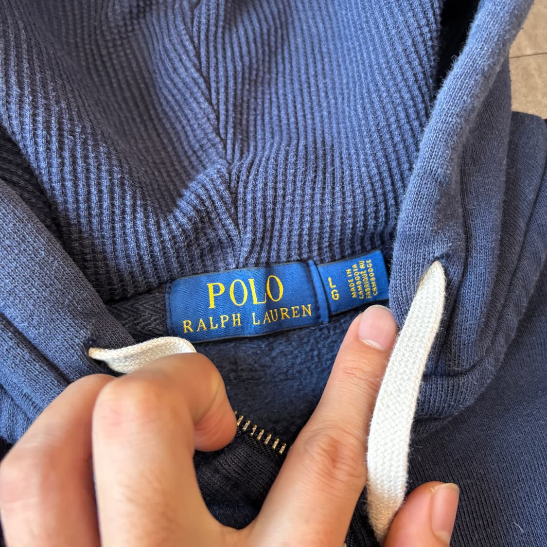 폴로 국내 매장 정품 네이비 후드 집업 자켓 상품이미지5