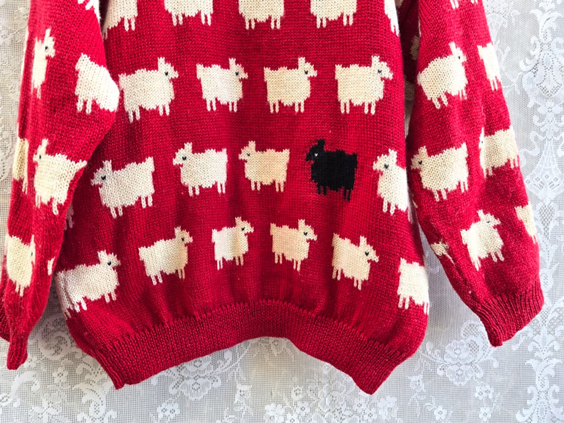 90s 다이애나비 검은양 니트 핸드메이드 상품이미지6