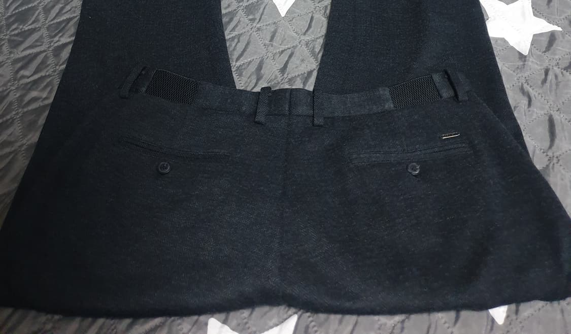 CREMIEUX 스판 울혼방 기모 슬랙스 팬츠 다크네이비 (33) 상품이미지3