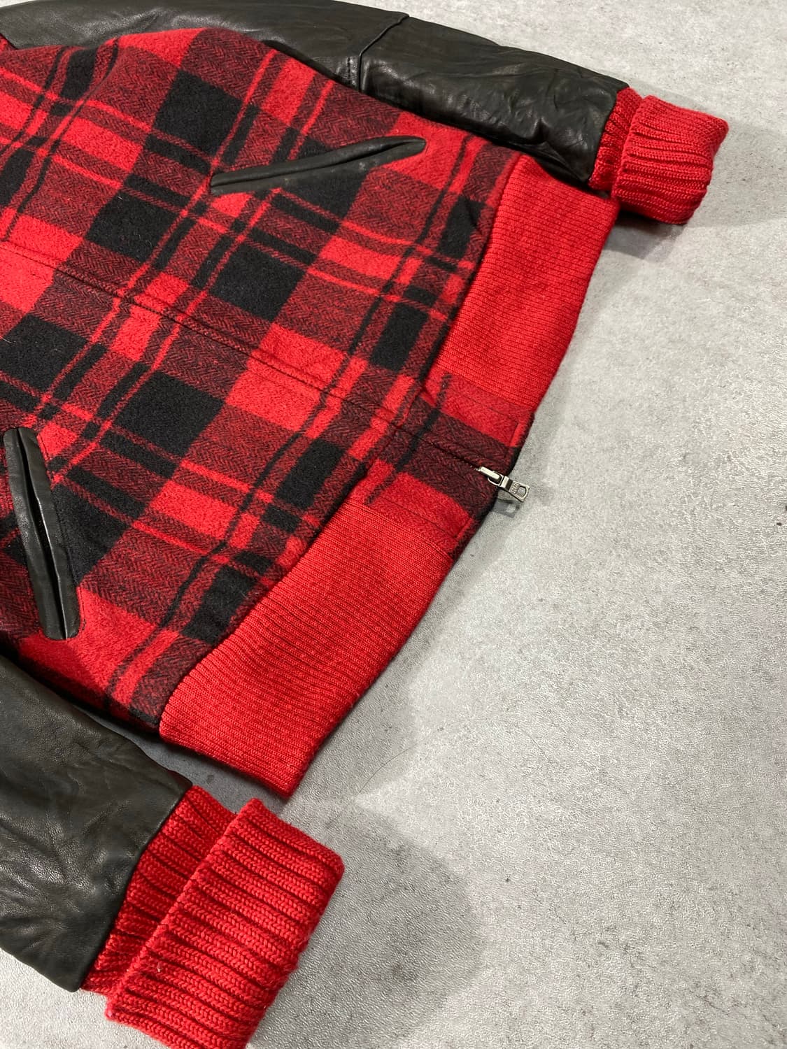 [M] Retro Grade 일본빈티지 투웨이 울 레더 후드집업 자켓 상품이미지4