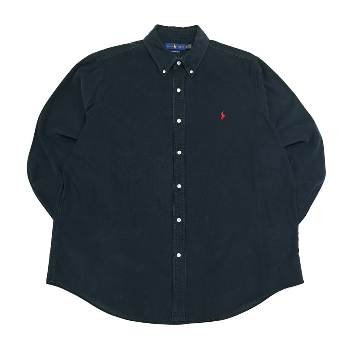 CN954 2XL 폴로 랄프로렌 블랙그린 핀코듀로이 긴팔 셔츠 남방 상품이미지1