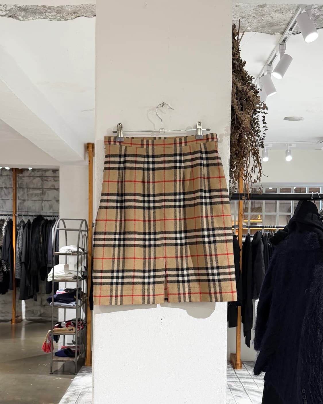 버버리 베이지 노바체크 울 스커트 상품이미지4