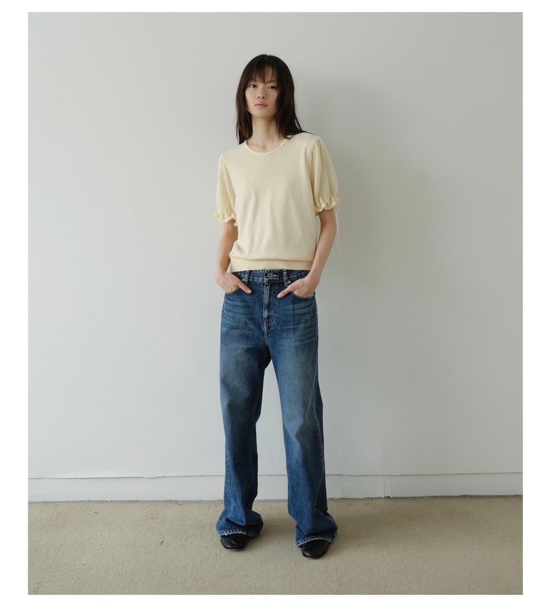 아유서울 데님 CREASE LINE DENIM PANTS 딥블루 상품이미지4