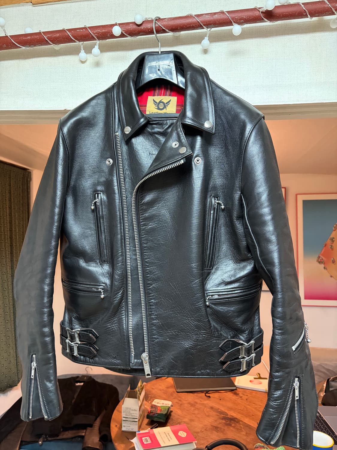 666 더블라이더 자켓 38사이즈 horsehide 제품 상품이미지1