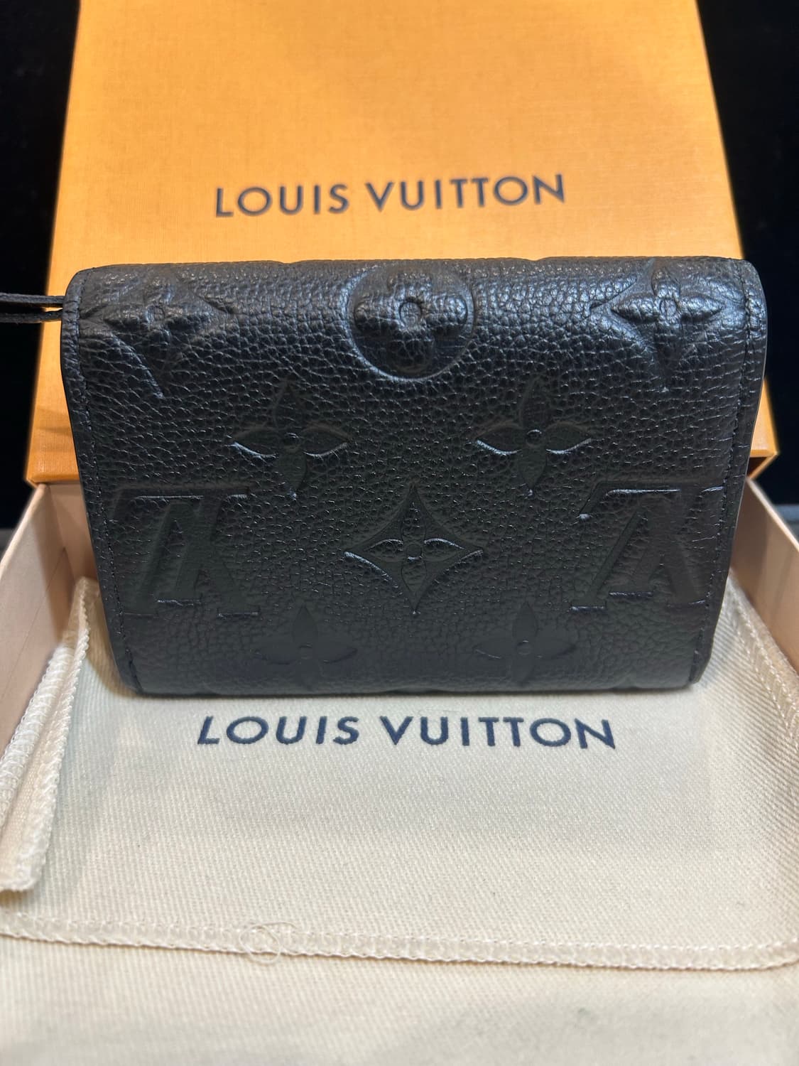 [정품/중고] 루이비통 로잘리 동전지갑 블랙 상품이미지3