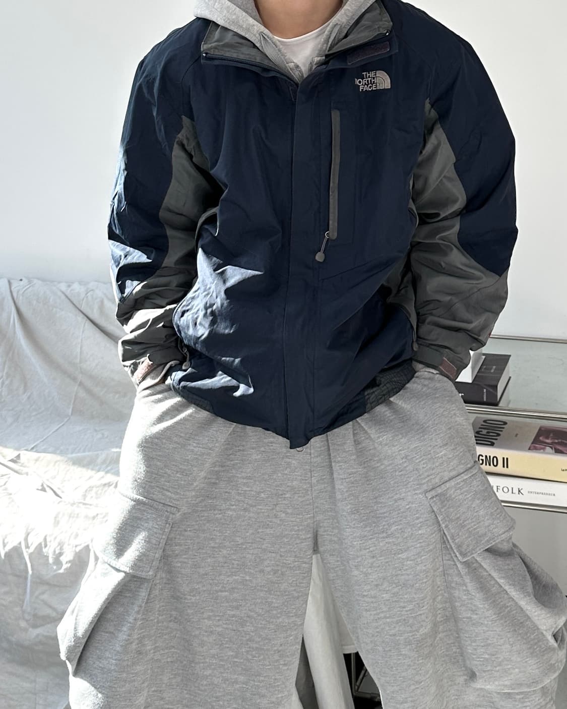 노스페이스 네이비 하이벤트 바람막이 M 상품이미지1