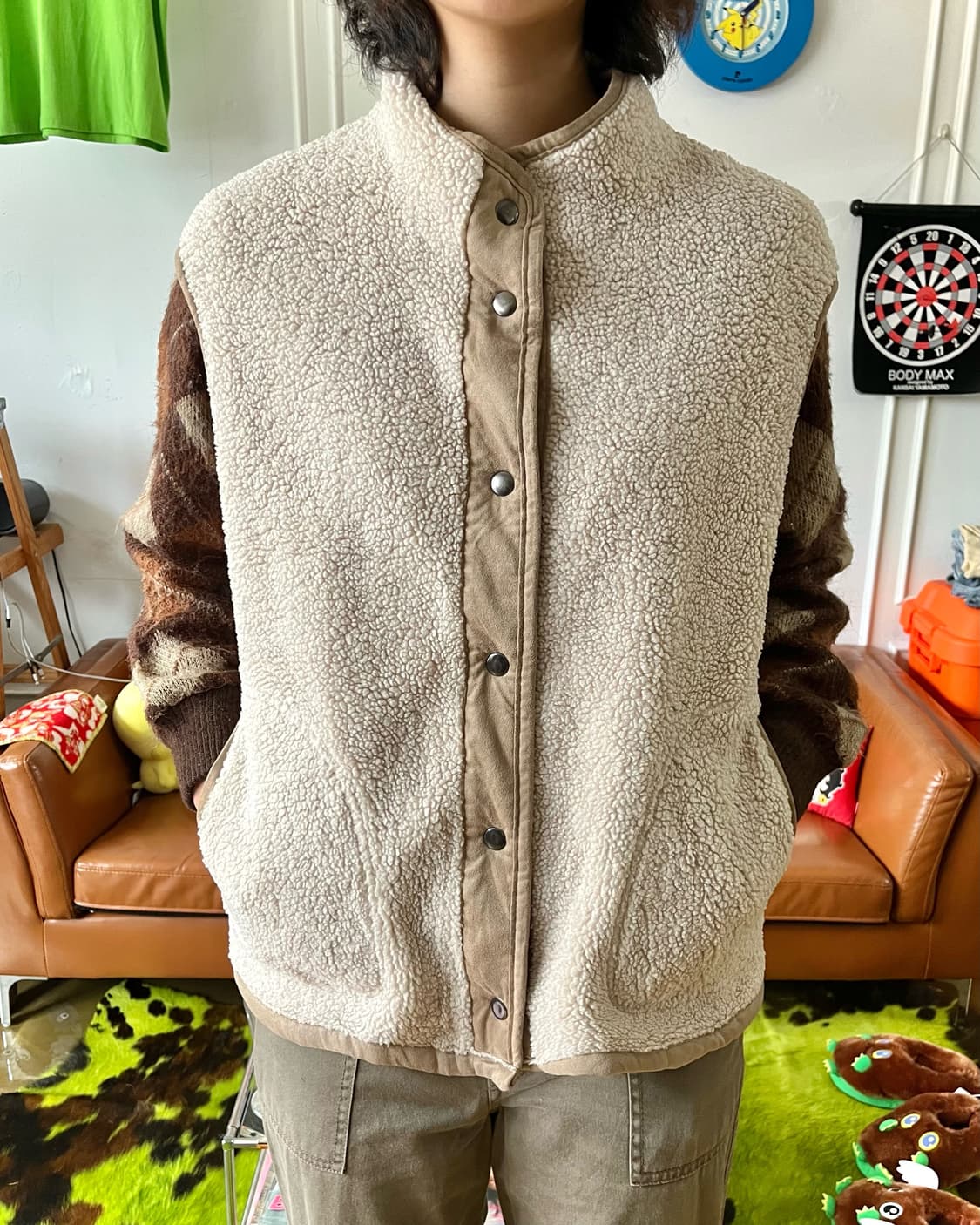 ONIGIRI Reversible Fleece / Suede Vest 상품이미지5